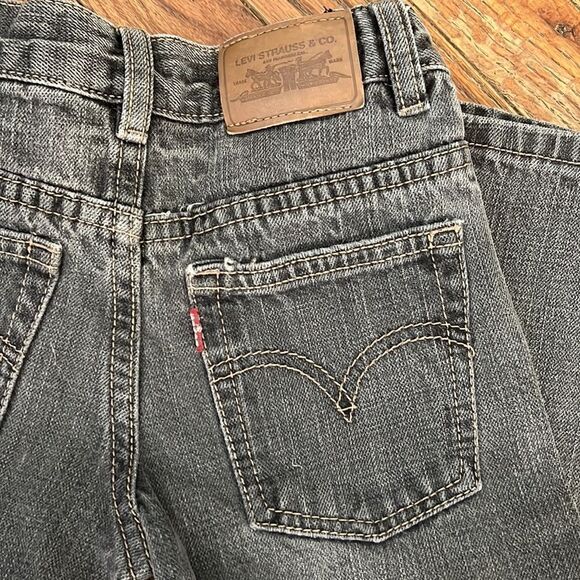 Levi’s 569 little boy’s size 4 gray Lewis Straight jeans w adjustable waist - Picture 2 of 7